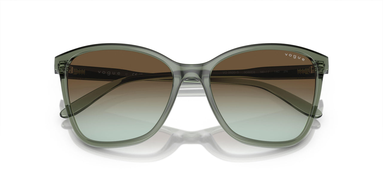 3086E8 - Green - Green Gradient Dark Brown