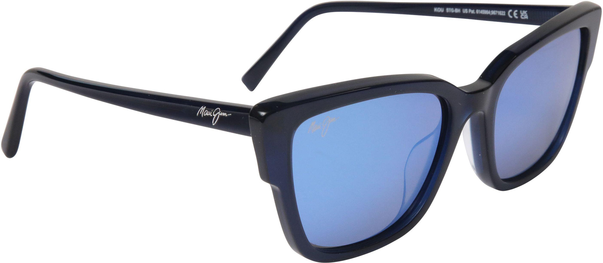 Maui Jim Kou Sunglasses Polarized Navy Blue Frame Blue Lenses 55-19-143 MJ884-03 MAUI JIM KOU MJ 884-03 NAVY BLUE W/ BLUE HAWAII POLARIZED  main image 4