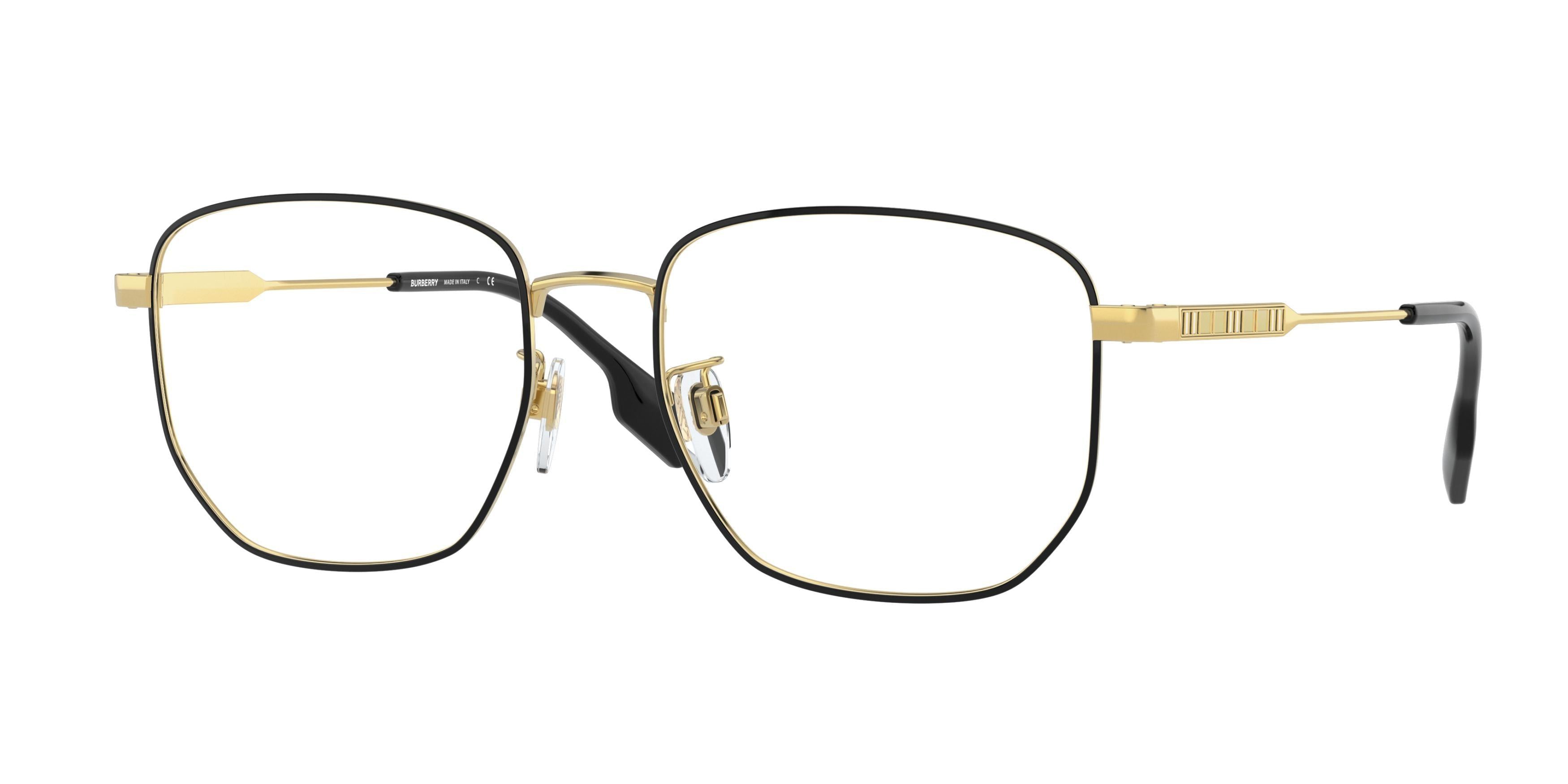 メガネ Burberry Eyeglass Frame BE1382D 1005 l Square Asian Fit Burberry BE1382D Eyeglasses Authentic | BestNewGlasses.com