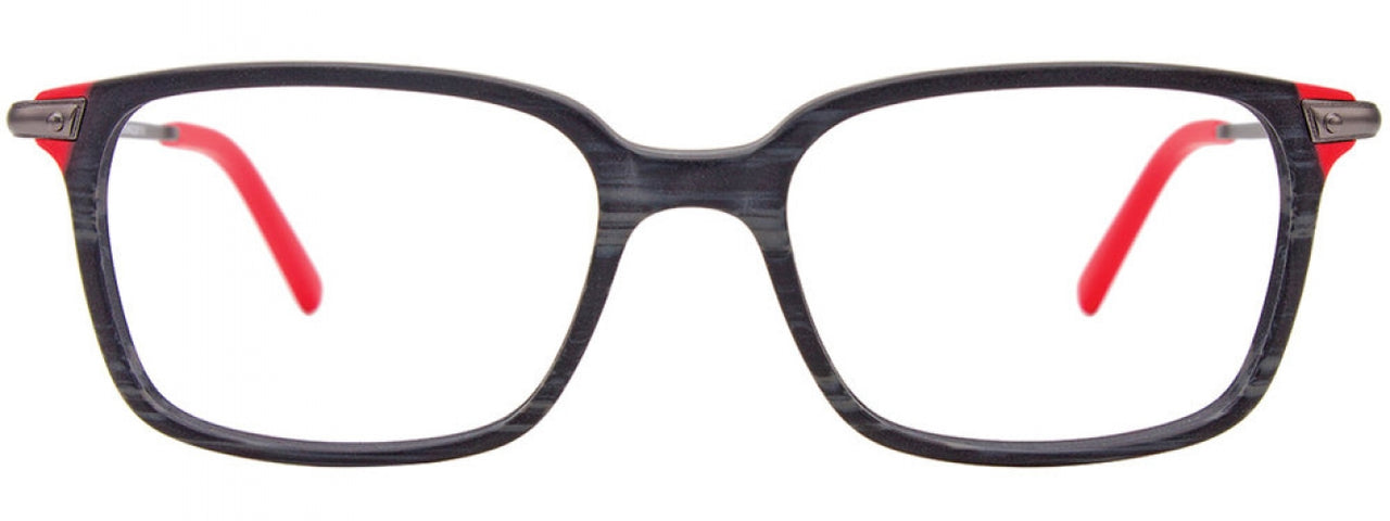 90 - Black Marbled & Red