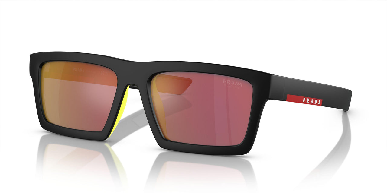 1BO10A - Black - Dark Grey Mirror Red