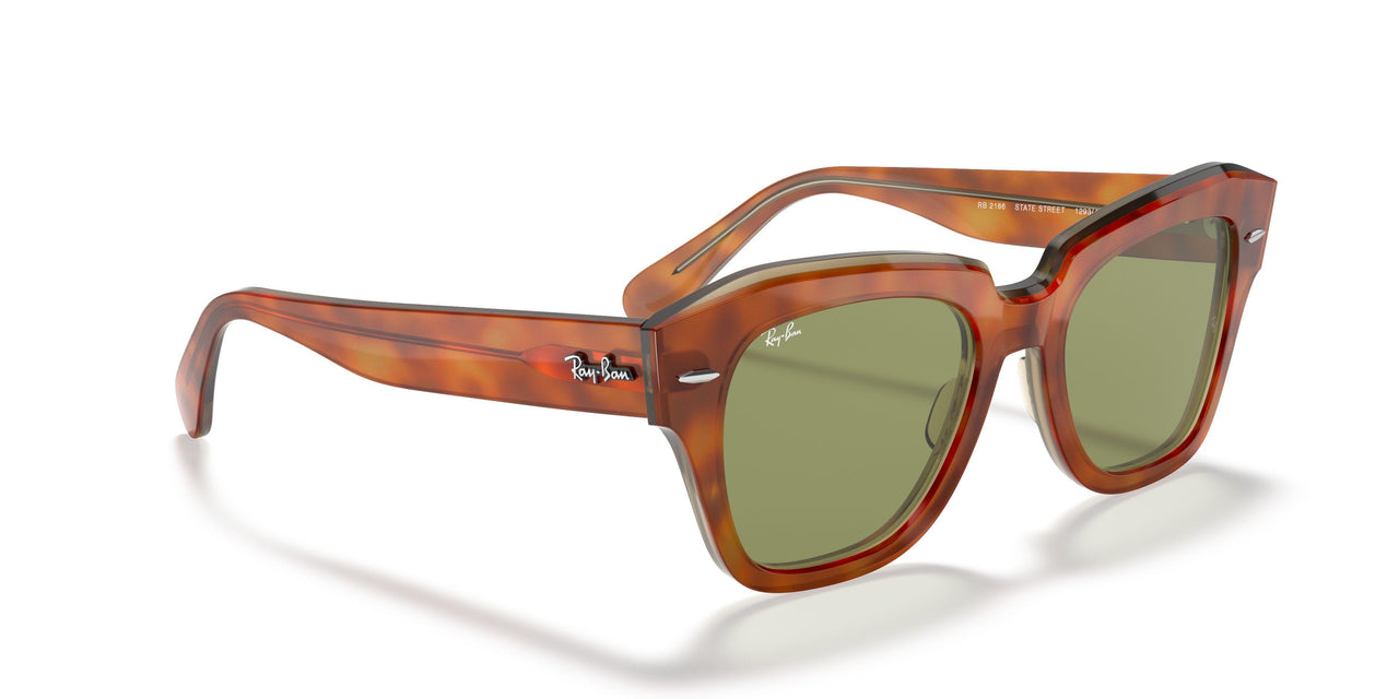 12934E - Top Tortoise/transparent Beige - Bottle Green