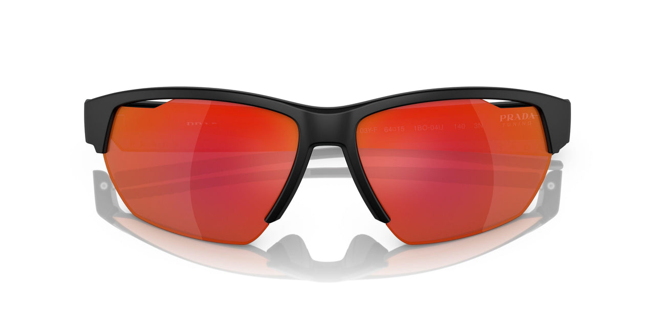 1BO04U - Black - Dark Grey Mirror Orange Tuning