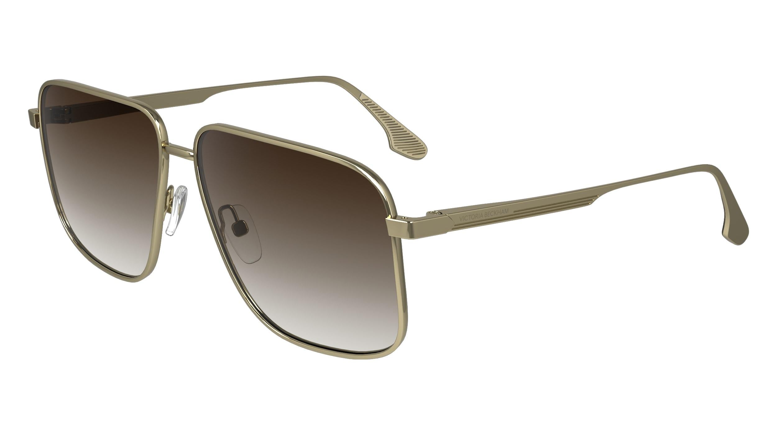 Victoria Beckham Gold Aviator Sunglasses, Box, case and wipe Women main image 3