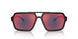 DG008F - Black - Dark Grey Mirror Blue/red