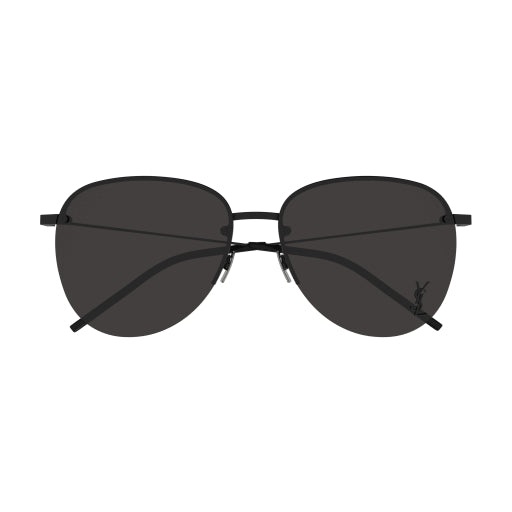 Saint Laurent Eyewear Monogram Round Sunglasses - Black