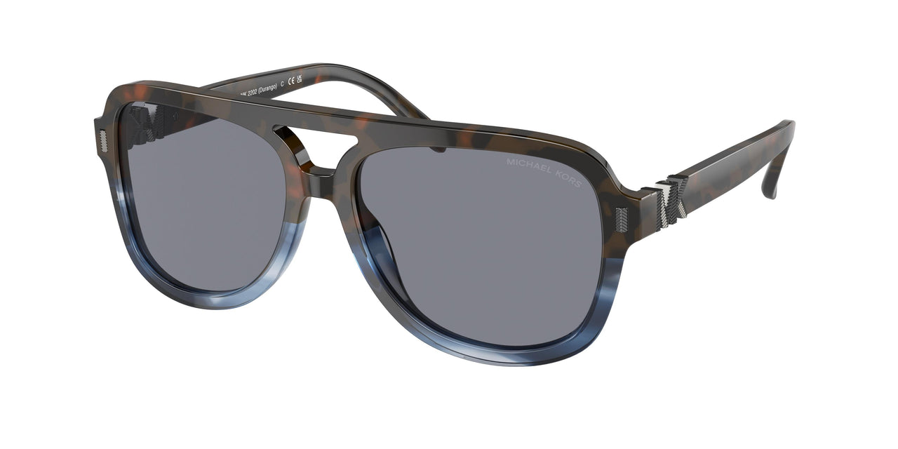 394155 - Blue Brown Block Tortoise - Blue Solid