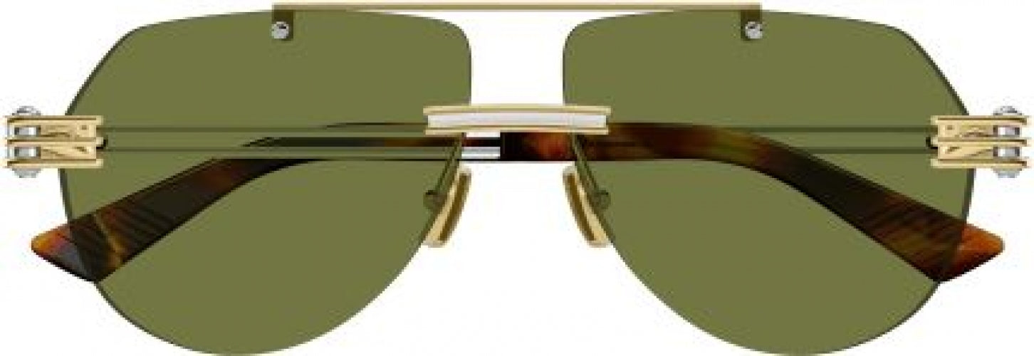NEW Bottega Veneta BV1342S Two Toned Aviator Sunglasses $730 Bottega Veneta BV1342S 002 Sunglasses - US main image 2