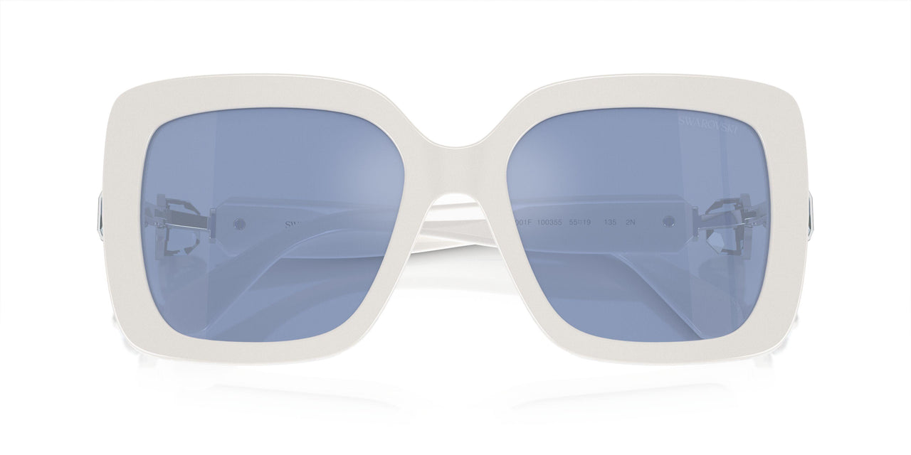 100355 - White - Light Blue Mirror Silver