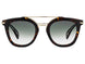 0086-9K - Dark Havana - Gray Green Lens