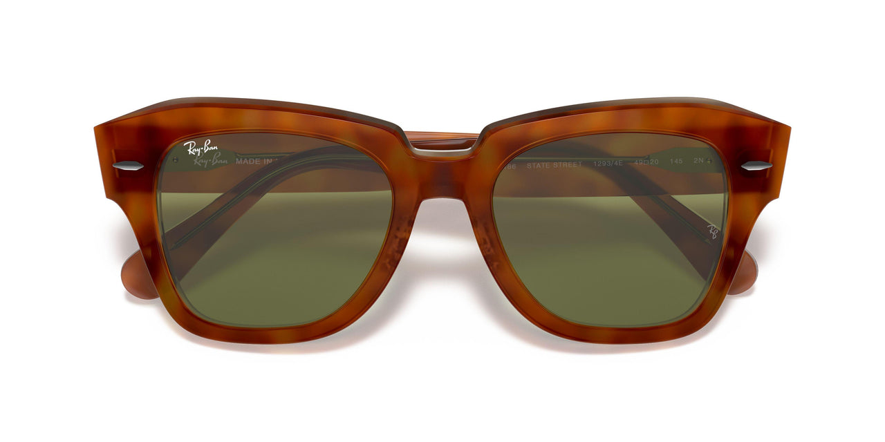 12934E - Top Tortoise/transparent Beige - Bottle Green