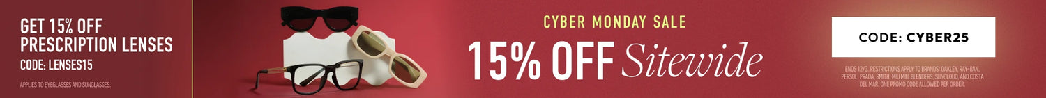 Cyber Monday Sale 15% Off Sitewide or 15% Off Prescription Lenses