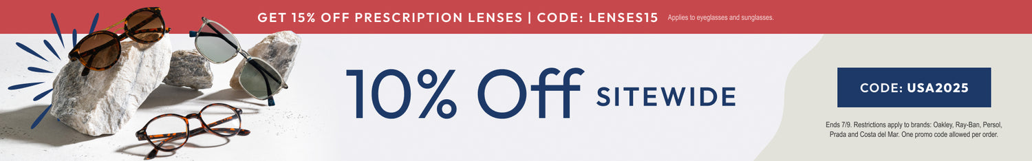 Independence Day Sale - 10% Off sitewide or 15% Off prescription lenses