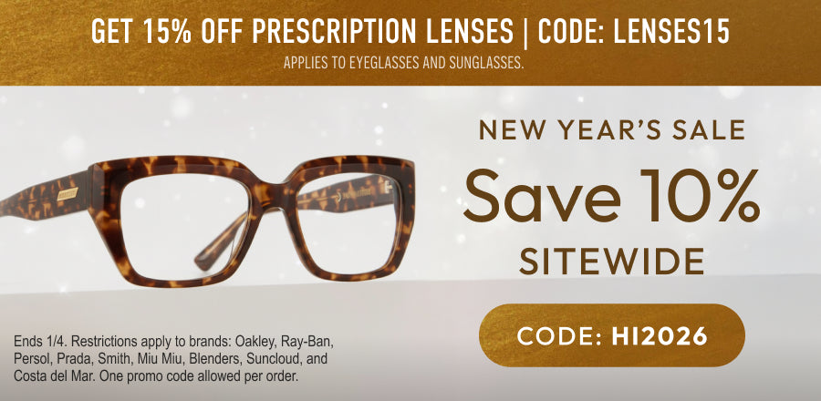 New Year Sale 10% Off Sitewide or 15% Off Prescription Lenses