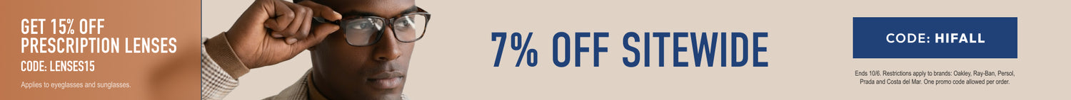 Fall Sale - 7% Off sitewide or 15% Off prescription lenses