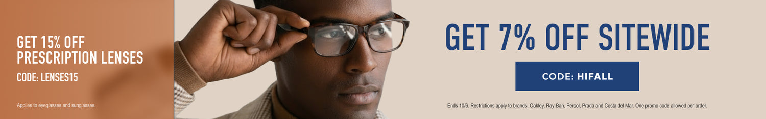Fall Sale - 7% Off sitewide or 15% Off prescription lenses