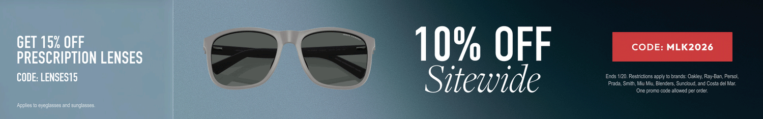 MLK Sale 10% Off Sitewide or 15% Off Prescription Lenses