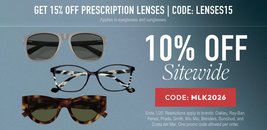 MLK Sale 10% Off Sitewide or 15% Off Prescription Lenses