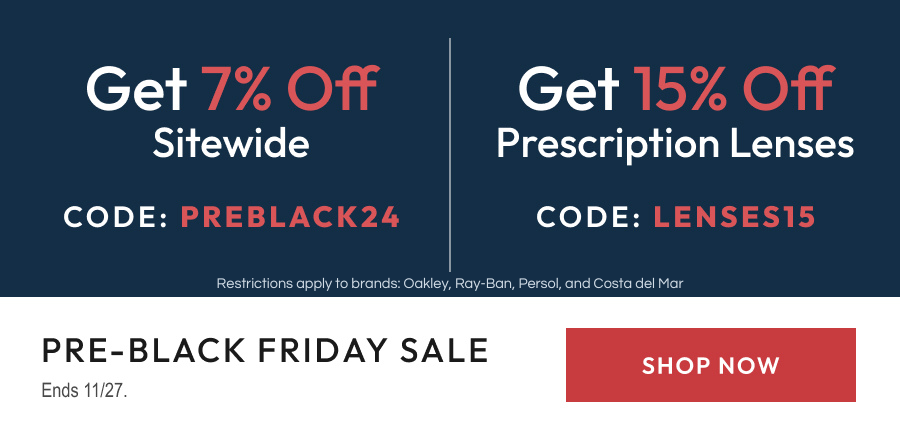 Pre-Black Friday Sale: 7% Off Sitewide