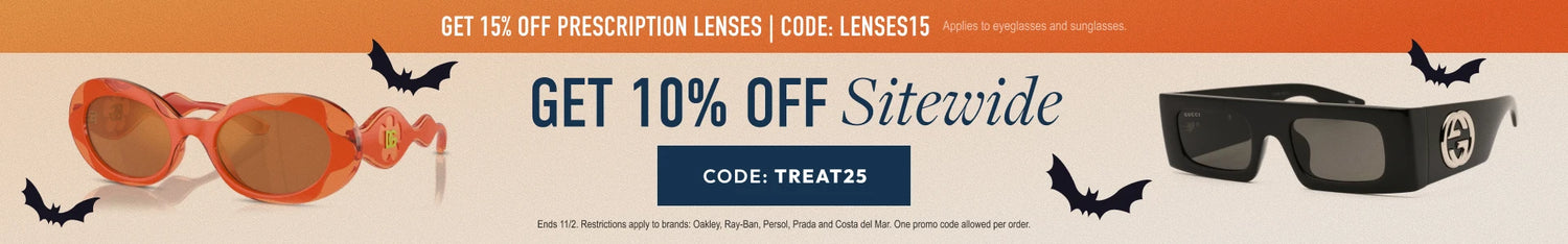 Halloween Sale - 10% Off sitewide or 15% Off prescription lenses