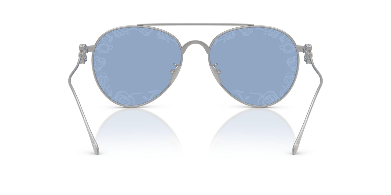 3045AM - Silver - Light Blue Tampo Flower Silver