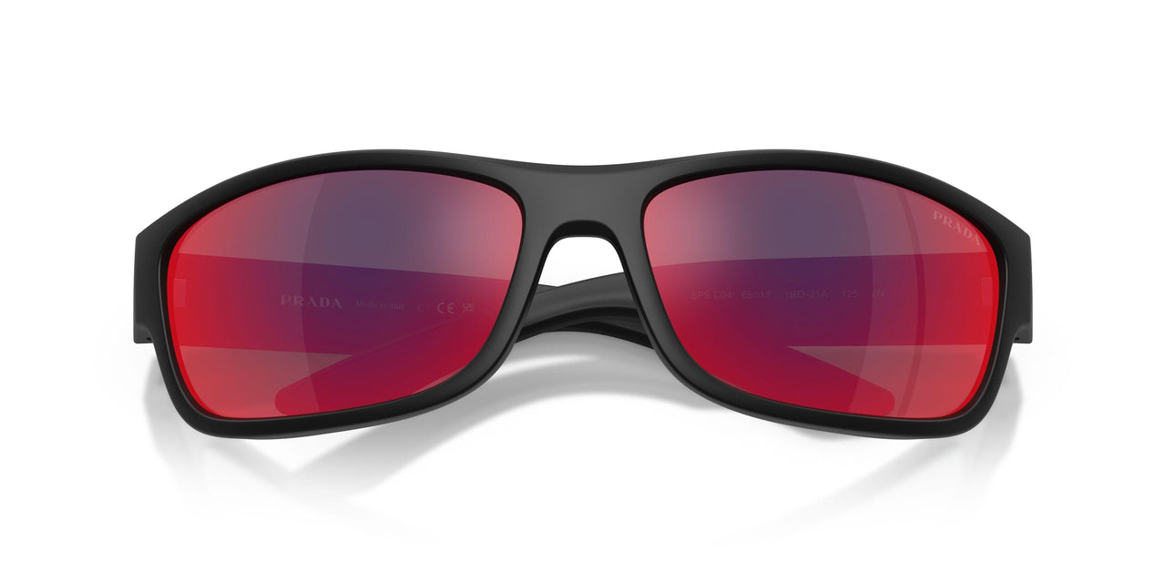 1BO21A - Black - Dark Grey Mirror Blue/red