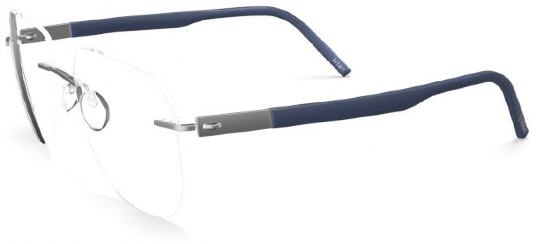 7000 - Rhodium / Navy Blue