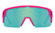 0000160 - Neon Pink Matte - Happy Bronze with Light Green Spectra Mirror