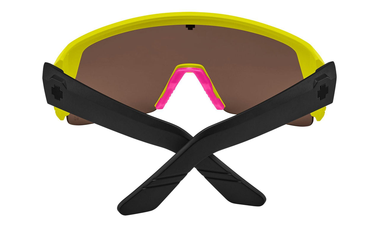 0000157 - Matte Neon Yellow - Happy Bronze with purple Spectra Mirror