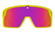 0000152 - Matte Neon Yellow - Happy Gray Green with Pink Spectra Mirror