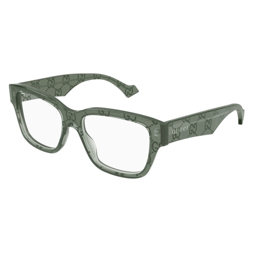 Gucci GG1428O Eyeglasses Grey Acetate Gucci GG1428O 011 Square Transparent Pattern/Grey Eyeglasses  main image 3