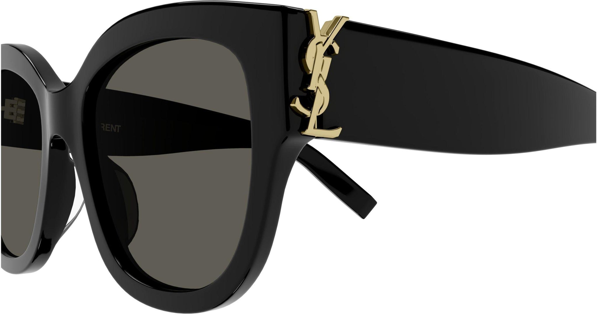 SAINT LAURENT ルメイロンチェンティテルフツ 6702542W700 1000 Saint Laurent Men's Rectangle Acetate Sunglasses with Logo
