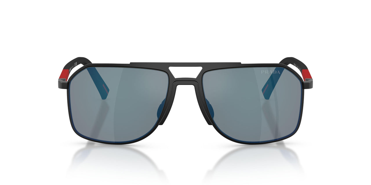 1BO08F - Black - Dark Grey Mirror Blue/red