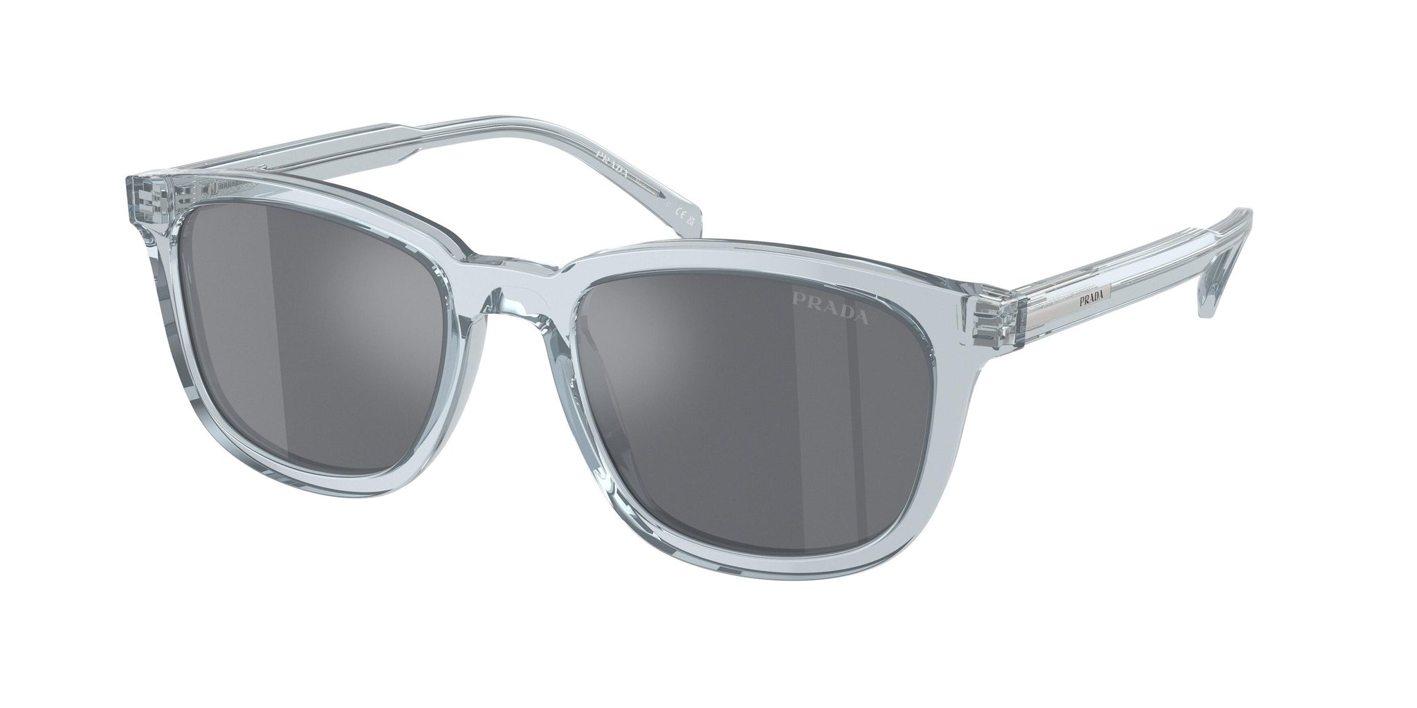 小物 archive PRADA halfrim sunglasses silver Prada PR A51S XL (58 - 17) with Grey lenses and Silver frame