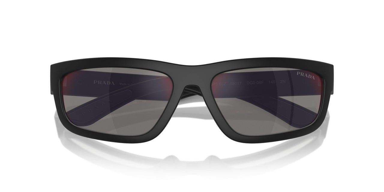 DG008F - Black - Dark Grey Mirror Blue/red