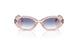 7218U0 - Pink - Clear Gradient Blue Mirror Red