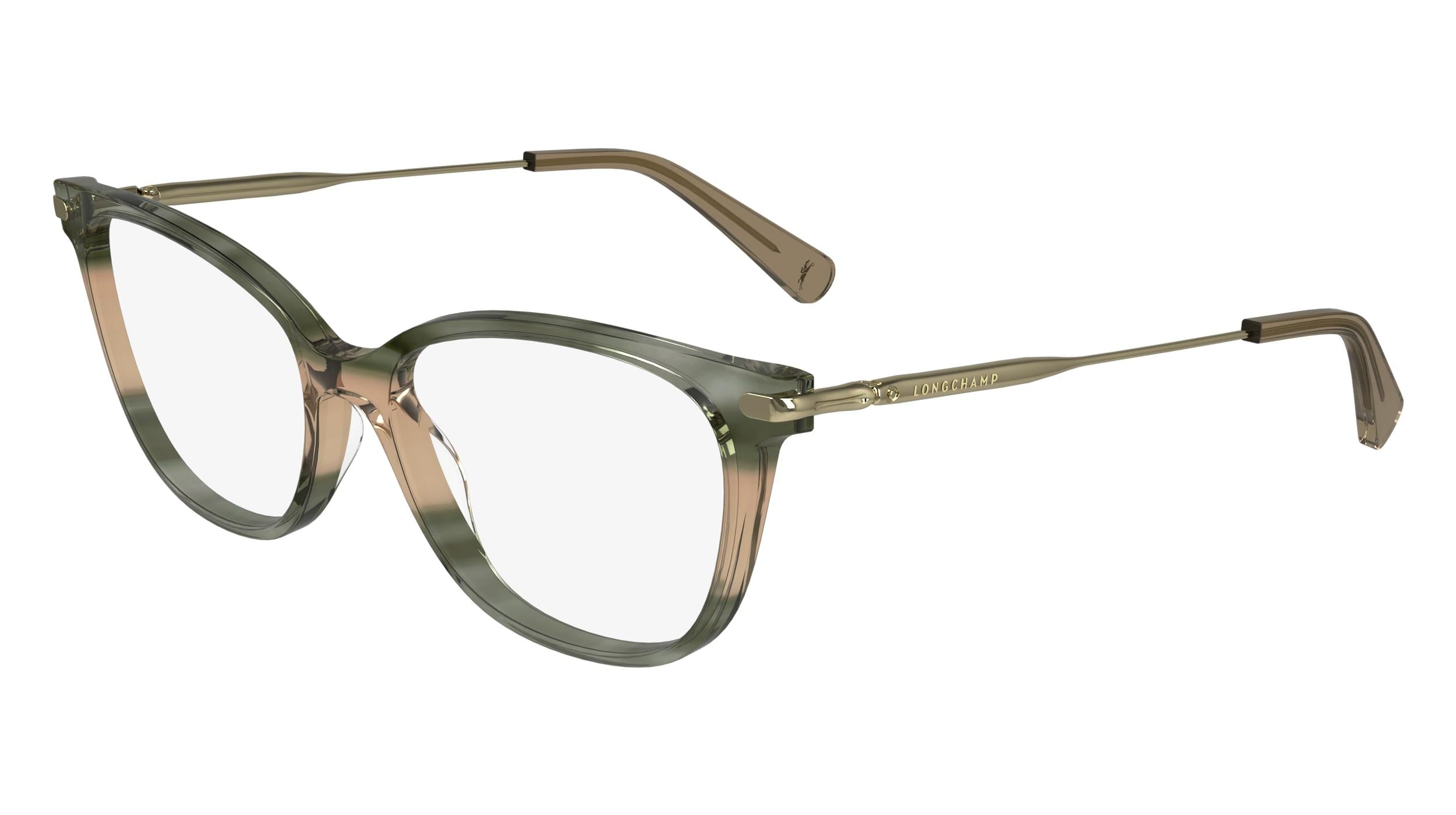 Longchamp Women Eyeglasses Frame Cat Eye Eyewear Gold/Green Tone VO2635 il_fullxfull.6723456715_s1yw.jpg main image 3