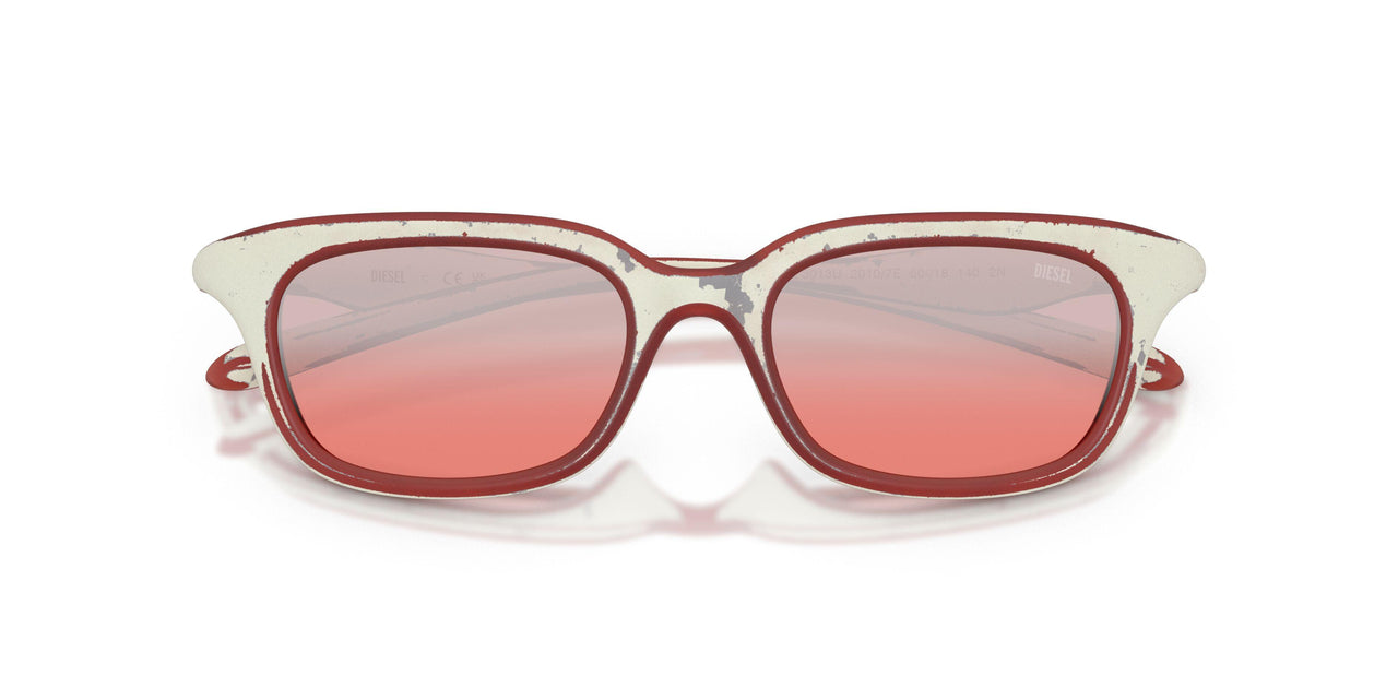 20107E - White - Gradient Mirror Red