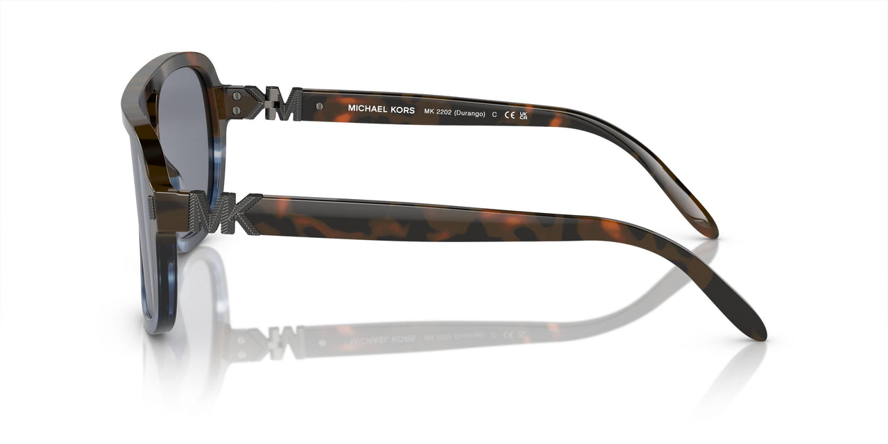 394155 - Blue Brown Block Tortoise - Blue Solid