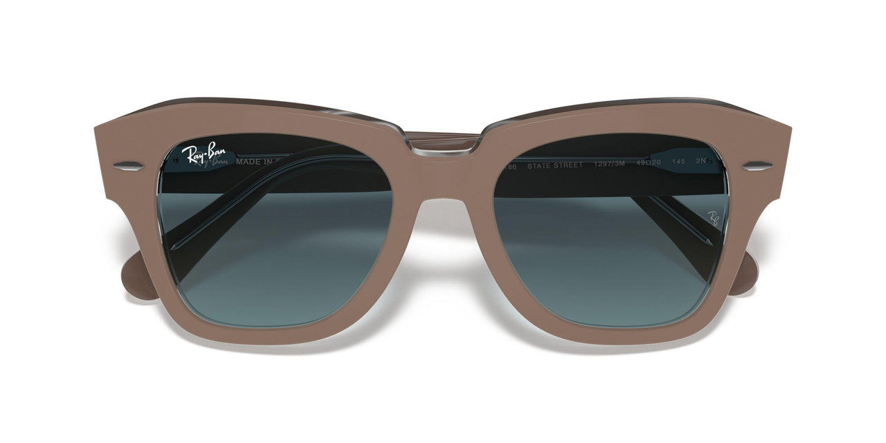 12973M - Beige On Trasparent - Blue Gradient Grey