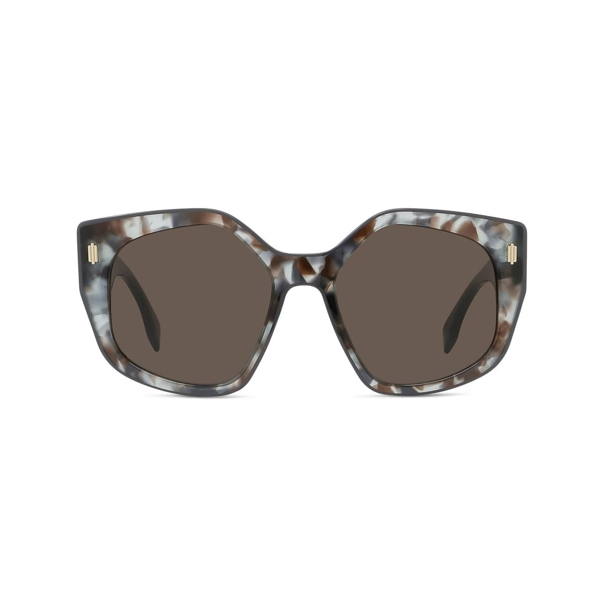 55E - Shiny Acqua Grey Havana - Dark Brown