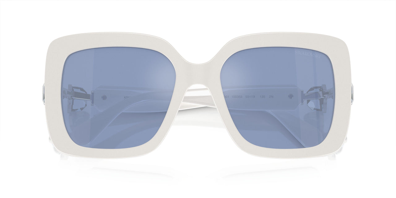 100355 - White - Light Blue Mirror Silver
