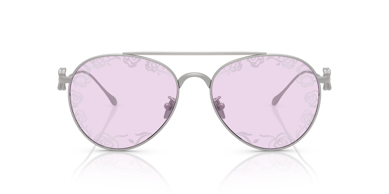 3045Z9 - Silver - Light Violet Tampo Flower Silver
