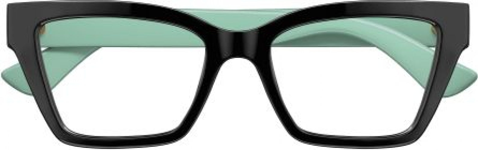 Gucci Squared Cat-Eye Eyeglasses GG1715O 004 Black/Green 53mm Gucci GG1715O 004 Eyeglasses Shiny Black/Teal | Mercari main image 4