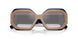 19396I - Navy Beige - Clear Gradient Grey Mirror Silver