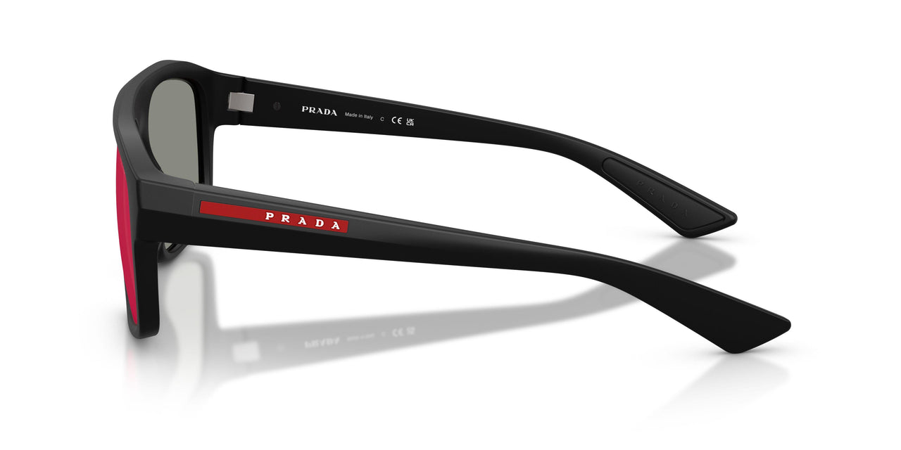 1BO08F - Black - Dark Grey Mirror Blue/red