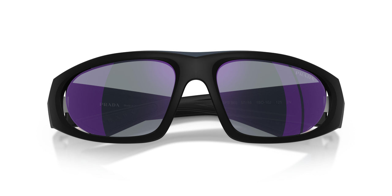 1BO10J - Black - Dark Blue Mirror Violet