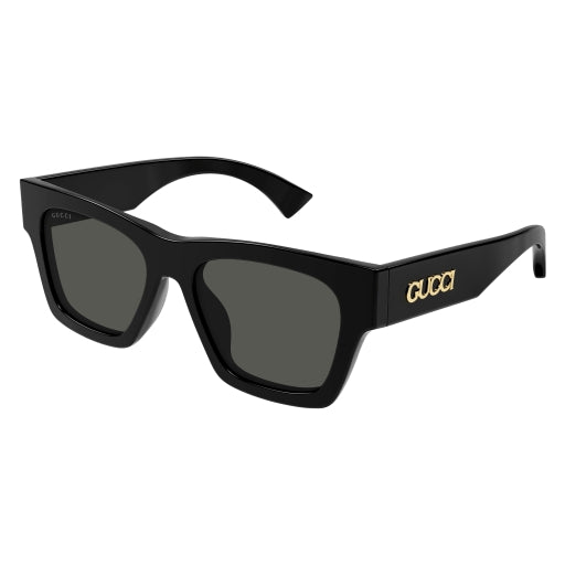 Gucci Sunglasses – Black Acetate Square Frame with Grey Lenses (GG1835SA 001) Gucci GG1835SA 001 Square Sunglasses - Black/Grey main image 2