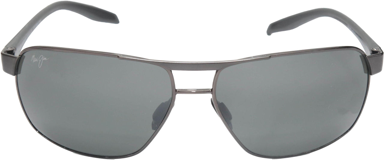 02C - Dark Gunmetal With Black And Grey Temples - Neutral Grey