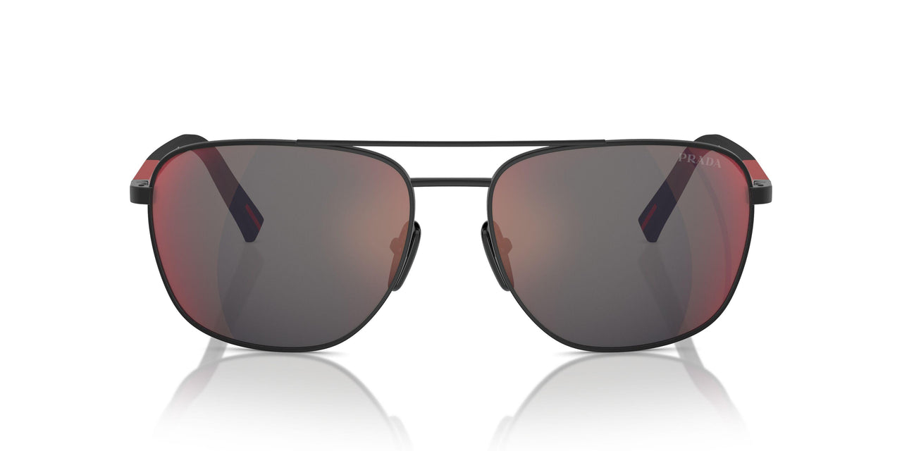 DG008F - Black - Dark Grey Mirror Blue/red